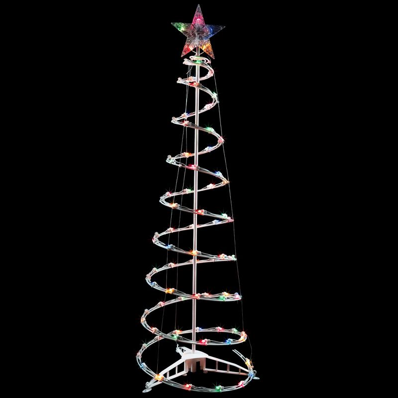 Northlight 4ft Lighted Spiral Christmas Tree with Star Tree Topper, Multi Lights, 3 of 10