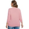 Women's Plus Size Cardigan Open Front Oversized Button Lightweight Sweaters V Neck Loose 3/4 Sleeve Cardigans Knit Outwear - 4 of 4