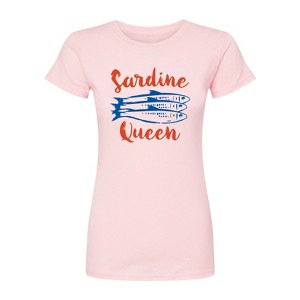 Women's - Instant Message - Sardine Queen Fitted Graphic T-Shirt - 1 of 2