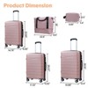 Luggage Sets 5 Piece with TSA Lock, Double Spinner Wheels, Durable ABS Lightweight Carry On Luggage with Telescoping Handle - 2 of 4