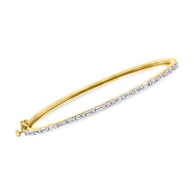 Pure Collection by Ross-Simons 0.50 ct. t.w. Lab-Grown Diamond Bangle Bracelet in 18kt Gold Vermeil Size 7