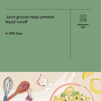 11x14 Nonslip Recycled Poly Cutting Board Vintage Cream - Figmint™: Dishwasher-Safe, Juice Canal