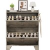 Shoe Cabinet for Entryway, Shoe Cabinet with 2 Flip Drawers, Farmhouse Thin Shoe Organizer Cabinet with Hooks for Entrance, Hallway, Front Door - 3 of 4