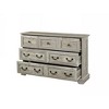 Homy Casa 7-Drawer Farmhouse Dresser, Rustic Wood Storage Chest for Bedroom or Entryway, Weathered Gray - 2 of 4