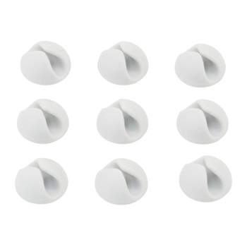 Bluelounge® CableDrop® Mini Multipurpose Cable Clips, 9 Count (White)