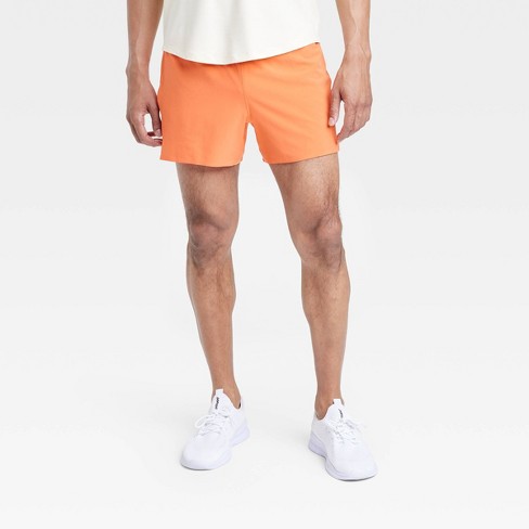 Men's Lined Run Shorts 5 - All In Motion™ Spice Orange S : Target