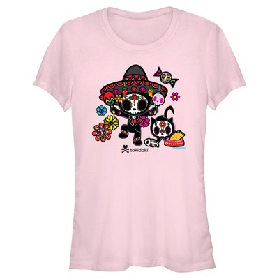  Women's Black Flower Sugar Skull T-Shirt Day of The Dead Shirt  : Clothing, Shoes & Jewelry