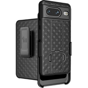 Nakedcellphone Combo for Google Pixel 8 - Slim Case and Belt Clip Holster - 1 of 4