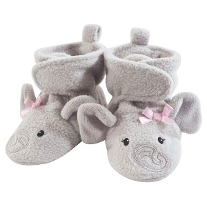 Hudson Baby Infant and Toddler Girl Cozy Fleece Booties, Pretty Elephant - 1 of 1