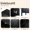 Stylish Storage Cabinet Sideboard,Unique Geometric Circle Door Design, MDF Wooden Cabinet with Adjustable Shelves,for Study, Entryway -Black - 4 of 4