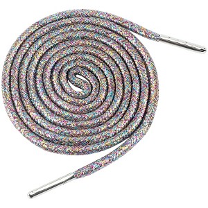 Elerevyo Halloween Round Metallic Glitter Shoelaces Colorful Shoe Laces for Athletic Sneakers Shoes Boot Strings 2 Pairs - 1 of 4
