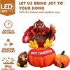 Joyfy 6 ft Thanksgiving Inflatable Turkey with LED Light Up, Blow Up Turkey for Thanksgiving Autumn Family Party  Yard Garden Inflatable Decoration - 3 of 4