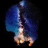 Junior's Design By Humans Night Sky By BobyBerto T-Shirt - 2 of 3