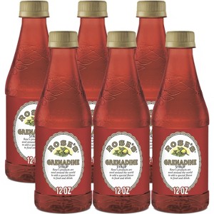 Rose’s Grenadine Syrup 6 Pack 12 OZ Bottle, | Perfect for Cocktails, Beverages, and Mixers - 1 of 4
