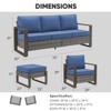 Buenhomino 5PC Outdoor Patio Conversation Set with Ottoman - 3 of 4