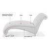 PAGED Modern Indoor Tufted Accent Lounge Chair with Birch Legs,Armless Long Chaise Sleeper Chair for Living Room,Bedroom - 4 of 4