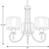 Progress Lighting, Invite Collection, 3-Light Chandelier, Brushed Nickel, Sheer Mylar Shade - 2 of 2
