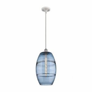 Vaz - 1 Light Stem Hung Mini Pendant In Industrial Style-18.5 Inches Tall and 10 Inches Wide - 1 of 1
