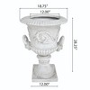 Syemin Outdoor Planters with Special Design, Novely Flower Planter Pot for Garden, Courtyard, Patio, White，18.75"*18.75"*28.25" - 4 of 4