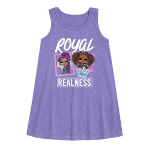 Girls' - LOL Surprise! - Royal Realness Graphic Sleeveless Aline Dress - 1 of 3