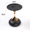 NicBex Mermaid Tail Round End Table Living Room, Metal Pedestal Side Table with Tray Top, Modern Bedroom Nightstand, Small Coffee Table, Small Table - 2 of 4