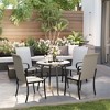 Outsunny Outdoor Wicker Dining Chairs, All-Weather Rattan Armchairs with Armrests, Steel Frame, High Back and Deep Seating - 2 of 4
