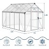 Acekool 6x10FT Aluminum Greenhouse - Polycarbonate Panels, Roof Vent & Sliding Door for Outdoor Gardening - 2 of 4