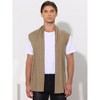 Lars Amadeus Men's Casual Open Front Sleeveless Irregular Hem Cardigan Vest - 3 of 4