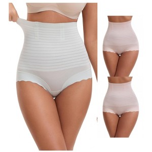 INSPIRE CHIC 3 Packs Women's High Waisted Body Shaper Shaping Tummy Control Panties - 1 of 4