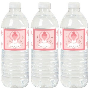 Big Dot of Happiness Tutu Cute Ballerina - Ballet Birthday Party or Baby Shower Water Bottle Sticker Labels - Set of 20 - 1 of 4