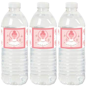 Big Dot of Happiness Tutu Cute Ballerina - Ballet Birthday Party or Baby Shower Water Bottle Sticker Labels - Set of 20