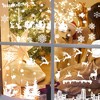 Unique Bargains Christmas Decorations for Windows and Home Christmas Window Clings Party Supplies White 1 Set - 3 of 4