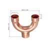 Unique Bargains Plumbing HVAC Refrigeration Joint Split Union Intersection Tee Y Type Copper Pipe Fittings Rose Gold - 2 of 4
