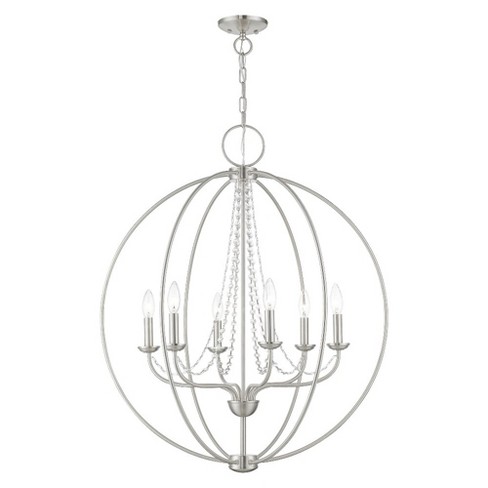 Livex Lighting Arabella 6 - Light Pendant in  Brushed Nickel - image 1 of 4