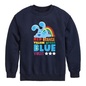 Boys' - Blue's Clues & You! - Colors Of The Rainbow Graphic Long Sleeve Fleece Sweatshirt - 1 of 4