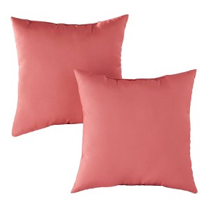 Kensington Garden 2pk 17"x17" Square Outdoor Throw Pillows - 1 of 4