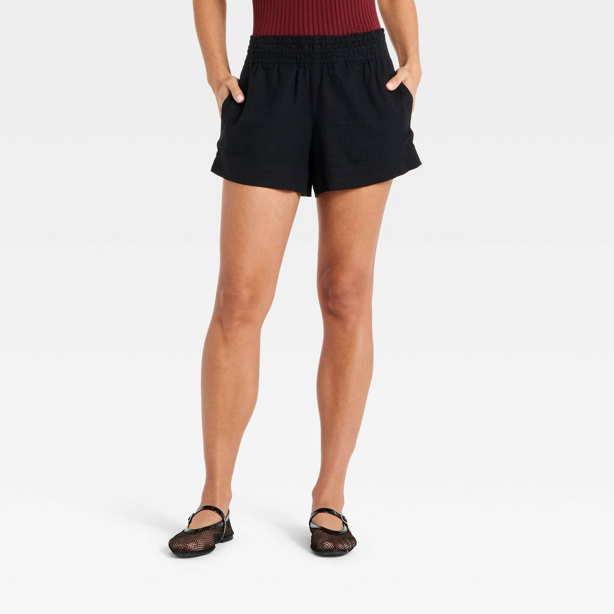 Women's Linen Pull-On Shorts 3.5" - A New Day™ - thumbnail 7