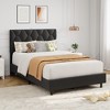 Bed Frame with Upholstered Headboard, Heavy-Duty Platform Bed Frame with Strong Wood Slats, No Box Spring Needed - 4 of 4