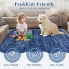 2x6 Washable Runner Rug for Hallway or Kitchen, Low-Pile Soft Non-Slip Indoor Carpet, Navy Blue - 4 of 4