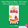 Big Dot of Happiness Summer BBQ Popcorn Bags, Fire Up the Grill Picnic Party Favor Snack Treats, Free-Standing Individual White Paper Bags - 25 Count - 4 of 4