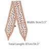 INSPIRE CHIC Women's Polka Dots Stripes Skinny Long Satin Ribbon Neck Scarves 1Pc - 3 of 4