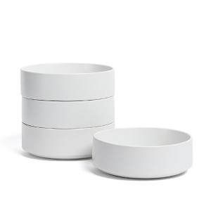 over&back Set of 4 25oz Stackable Hand-Finished Stoneware Cereal Bowls Semi-Matte - 1 of 4