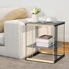 Tangkula 2-tier Side End Coffee Table Square Nightstand for Living Room Bedroom - 3 of 4