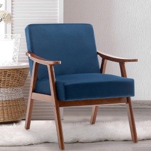 Mid Century Accent Chair, Accent Chairs for Living Room, Retro Single Lounge Reading Armchair,Suitable for reading rooms living rooms - 1 of 4
