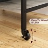 Under Desk Printer Stand with Wheels, 3-Tier Printer Table with Storage Shelves, Printer Cart with Power Outlets and USB Ports for Home Office, Gray - 4 of 4