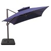 Crestlive Products 13FT Patio Cantilever Umbrella with Base Set Double Top High-strength Aluminum 360°Rotation 5 Heights Adjustable - 2 of 4