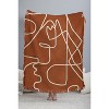 Nadja Abstract Face Sketch 4 56"x46" Woven Throw Blanket - Deny Designs - 3 of 4