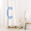 Deny Designs April Lane Art Block Monogram Shower Curtain - 2 of 3