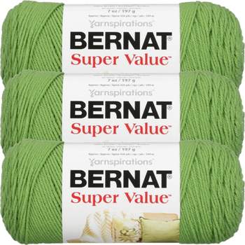 Bernat Super Value Cherry Red Yarn - 3 Pack of 198g/7oz - Acrylic - 4  Medium (Worsted) - 426 Yards - Knitting/Crochet