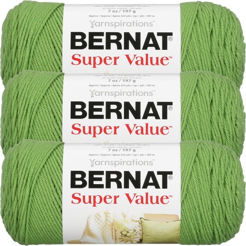 Red Heart Super Saver Pale Yellow Yarn - 3 Pack of 198g/7oz - Acrylic - 4  Medium (Worsted) - 364 Yards - Knitting/Crochet